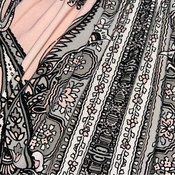 INC International Concepts Halter Top Pink Black Paisley Print S - Picture 4 of 8